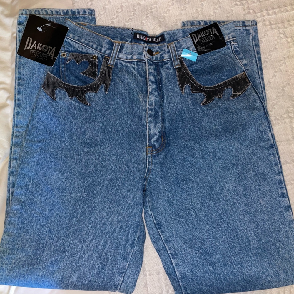 Vintage Dakota Blue Jeans | Straight Leg | Pocket Details | NWT
